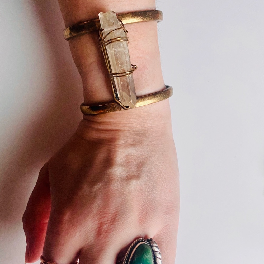 Boho Crystal Cuff Bracelet